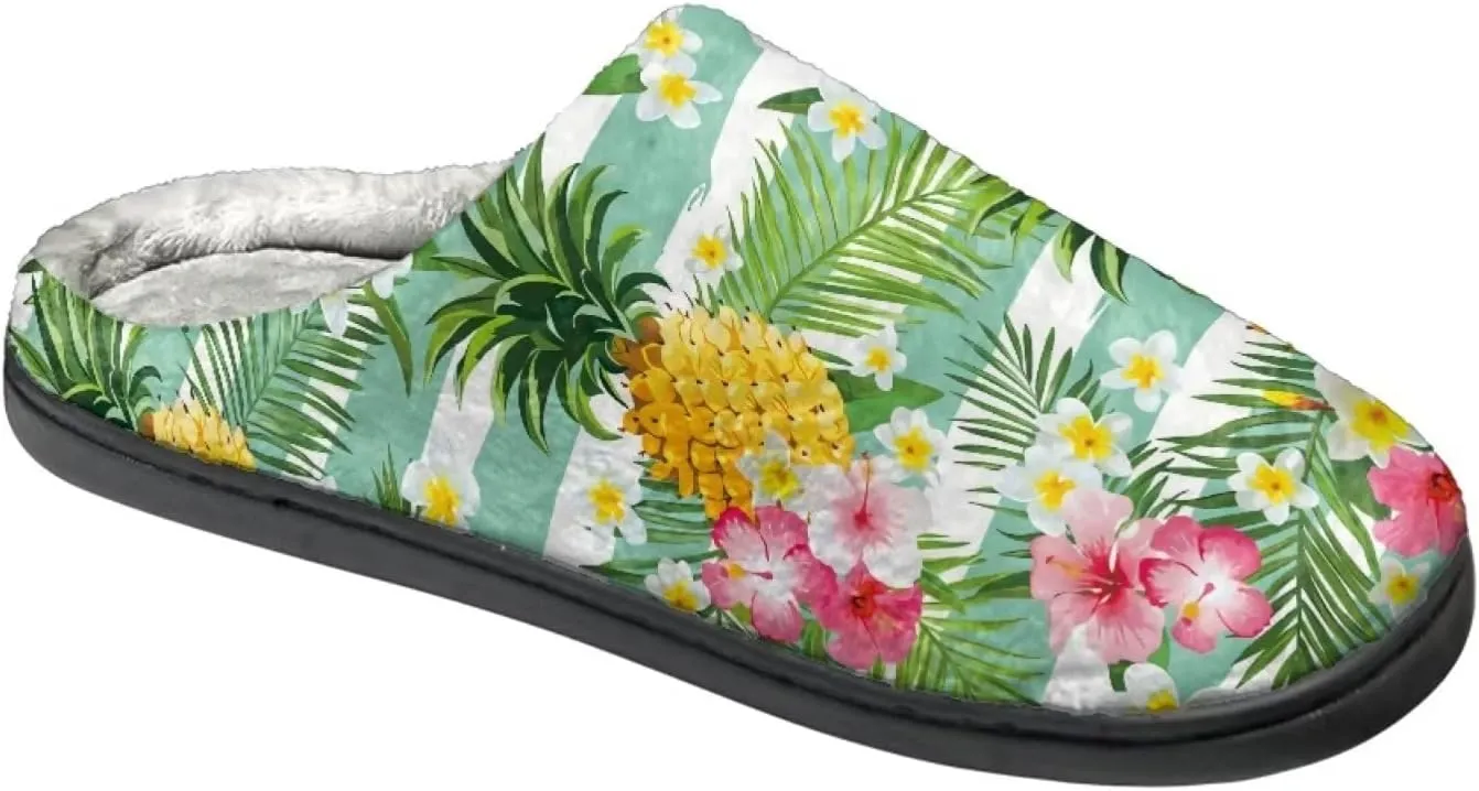 House Home Slippers for Women Men, Spa Slippers Casual Cloesd Toe Indoor Slippers Cozy Warm Bedroom Shoes Indoor Slide