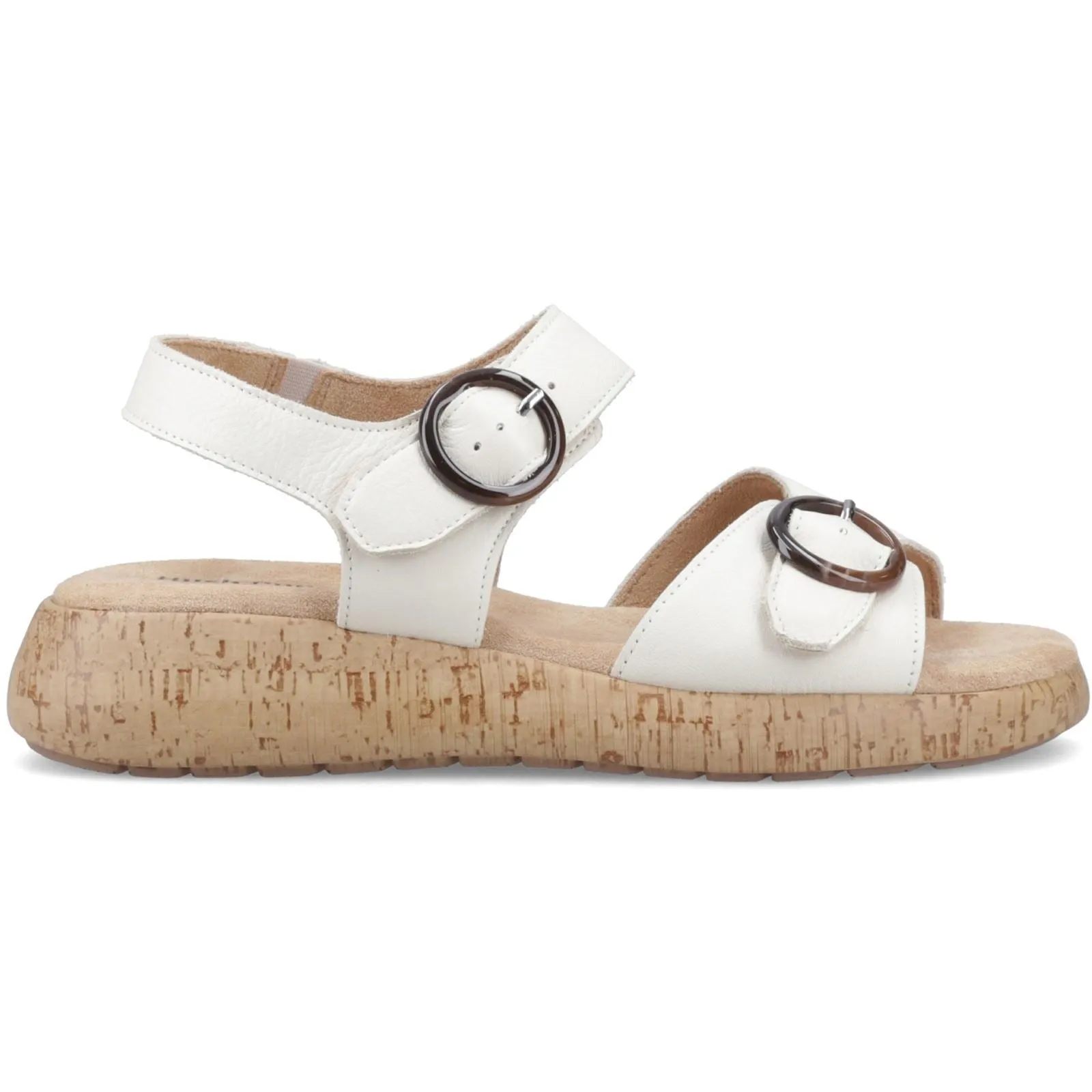 Hush Puppies Alison Leather Women's Cream Sandals