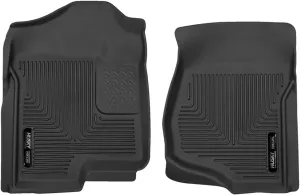 Husky Liners X-act Contour Floor Mats | Fits 2019-2024 Dodge Ram 1500 Crew Cab | Front & 2nd Row, 3-pc Black - 54608