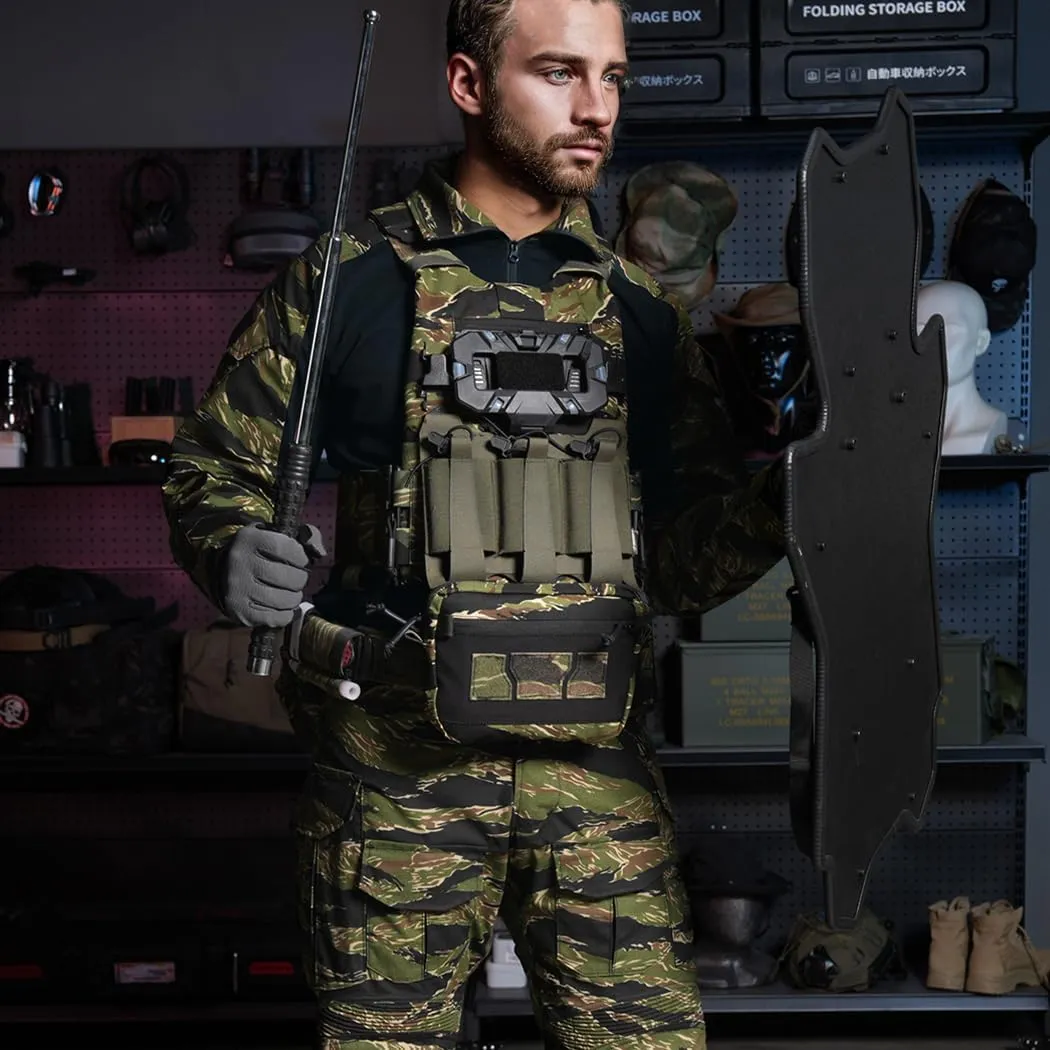 IDOGEAR SPORTS G3 Combat Shirts Men’s Tactical Shirt with Elbow Pads 1/4 Zipper Collar Long Sleeves Top Military Clothing