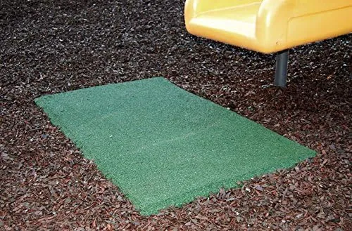 IncStores 2 1/4 Inch Thick Outdoor Playground Mat | Extra Thick Rubber Mat for Grip and Safety Around Backyard Swings, Slides, and Jungle Gyms | 32" x 54"