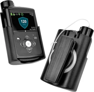 Insulin Pump Holder Case for Medtronic MiniMed 780G 770G 630G 640G 670G, Sturdy Medtronic 780G Accessories with 360° Rotating Belt Clip, Medtronic 780G Pump Case Clip for Diabetic (Black)