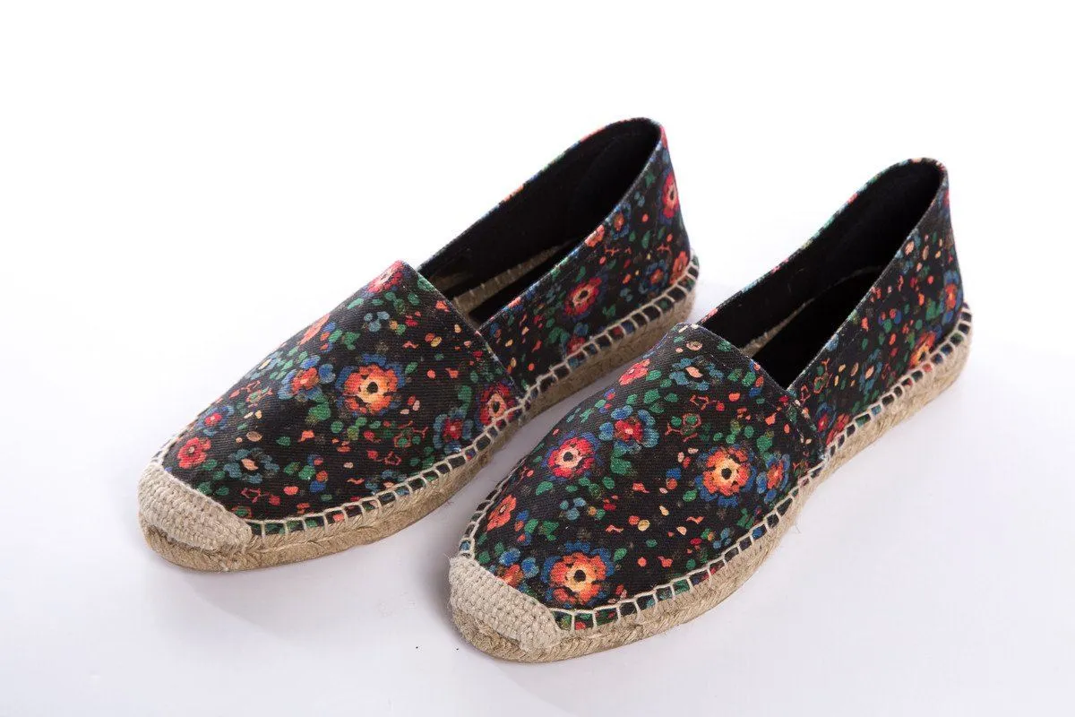 Isabel Marant Étoile Navy Floral Espadrilles SZ 37