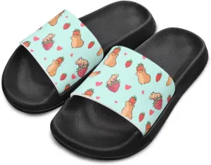 Jeiento Kids Slides for Boy Girl Soft Comfort Children Home Shoes Non-Slip Novelty Open Toe Sandal Youth Shower Shoes