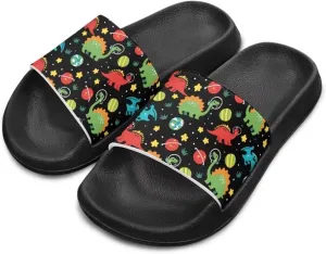 Jeiento Kids Slides for Boy Girl Soft Comfort Children Home Shoes Non-Slip Novelty Open Toe Sandal Youth Shower Shoes