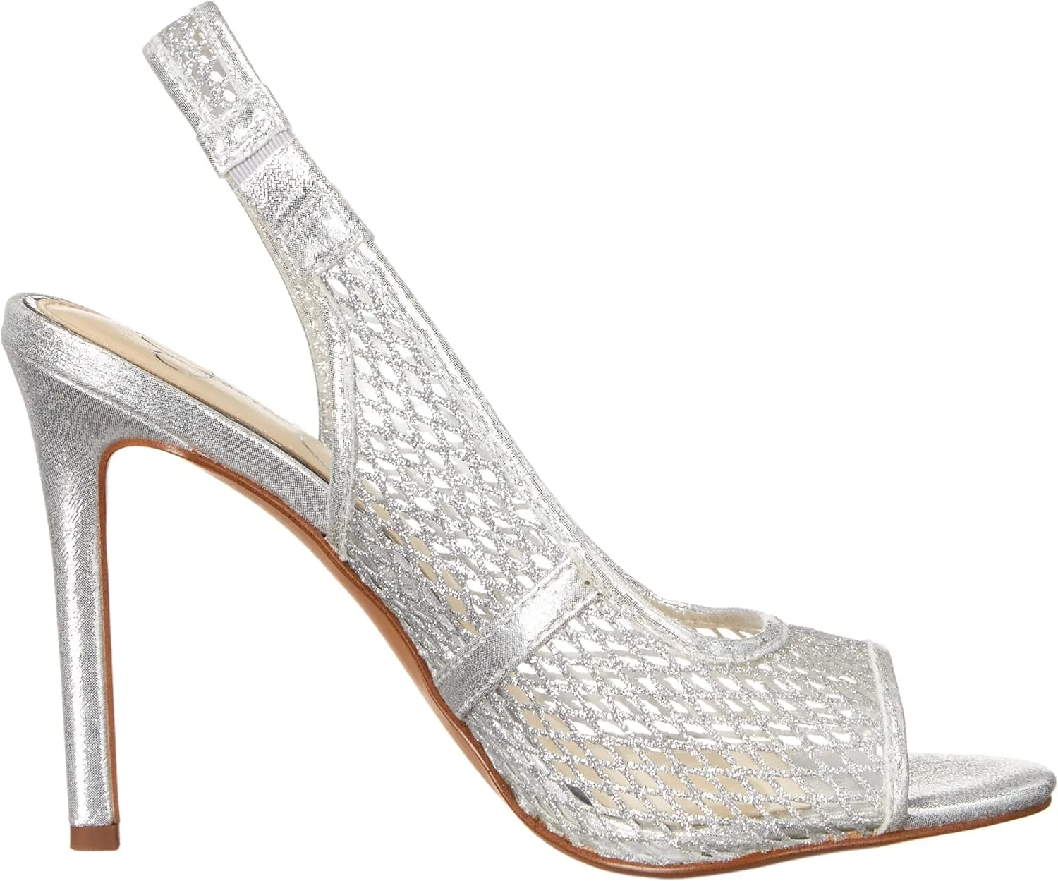 Jessica Simpson Jaisey Clear/Gold Peep Toe Slingback Stiletto Heeled Sandals