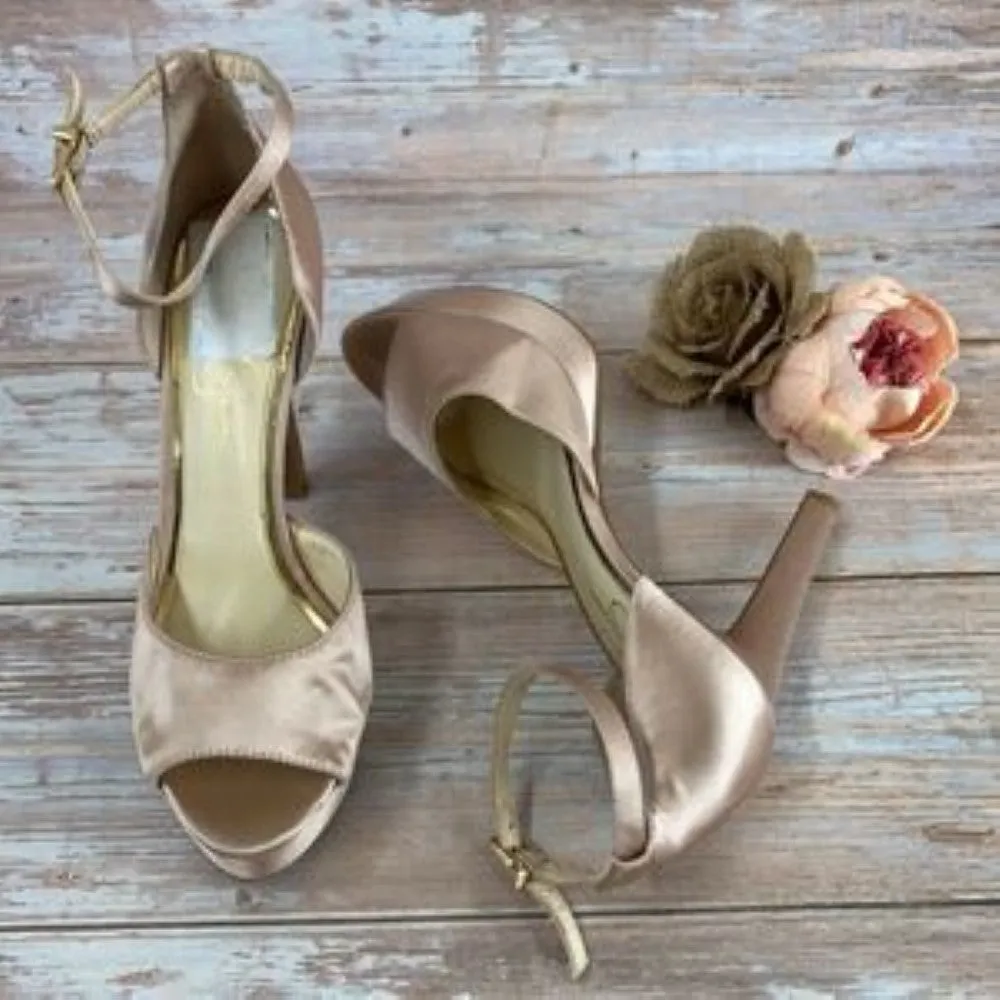 Jessica Simpson Pink Beeya Two-Piece Platform Sandals 9.5M