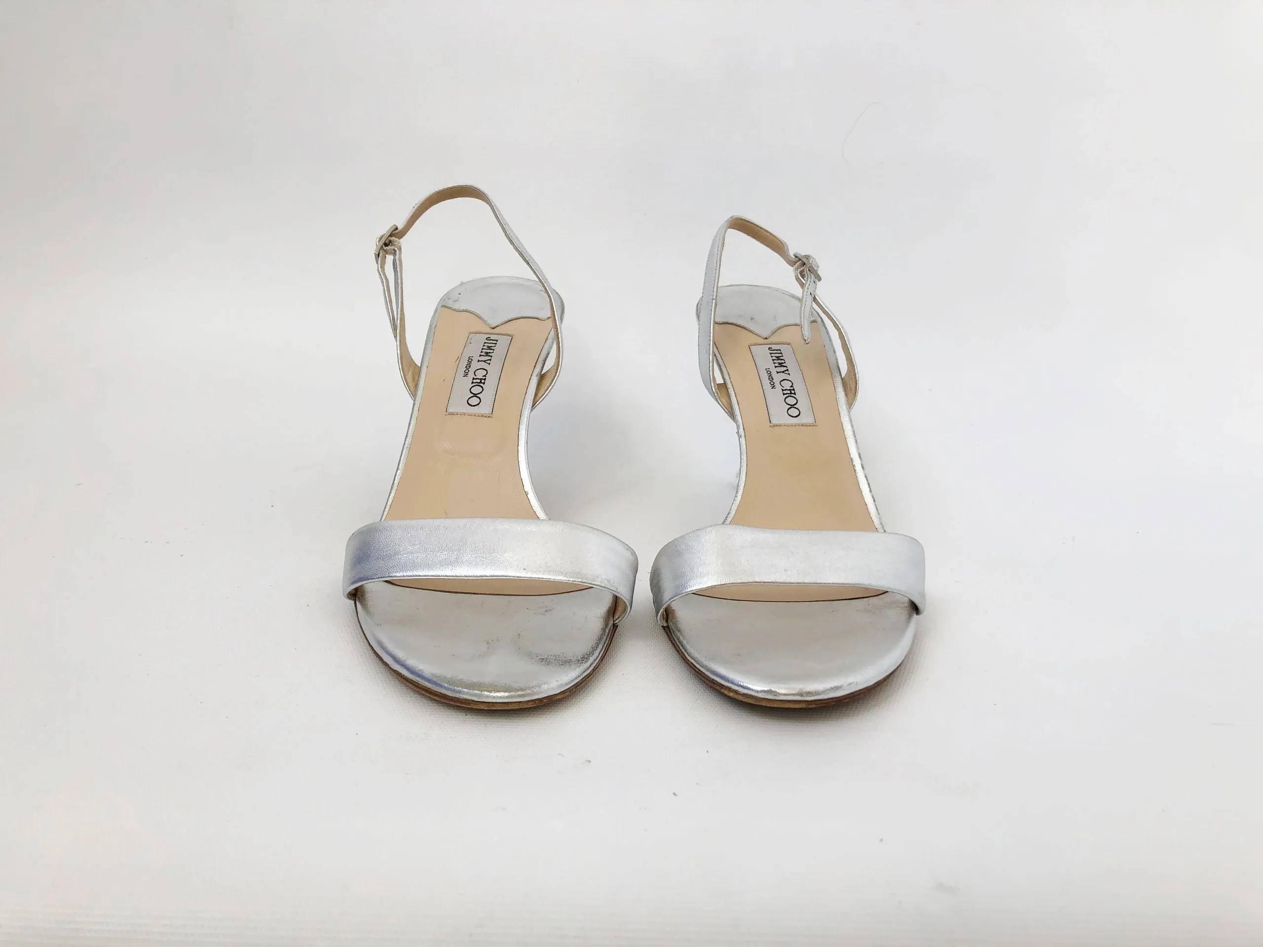 Jimmy Choo Silver Sandal Size 42 It (12 Us)