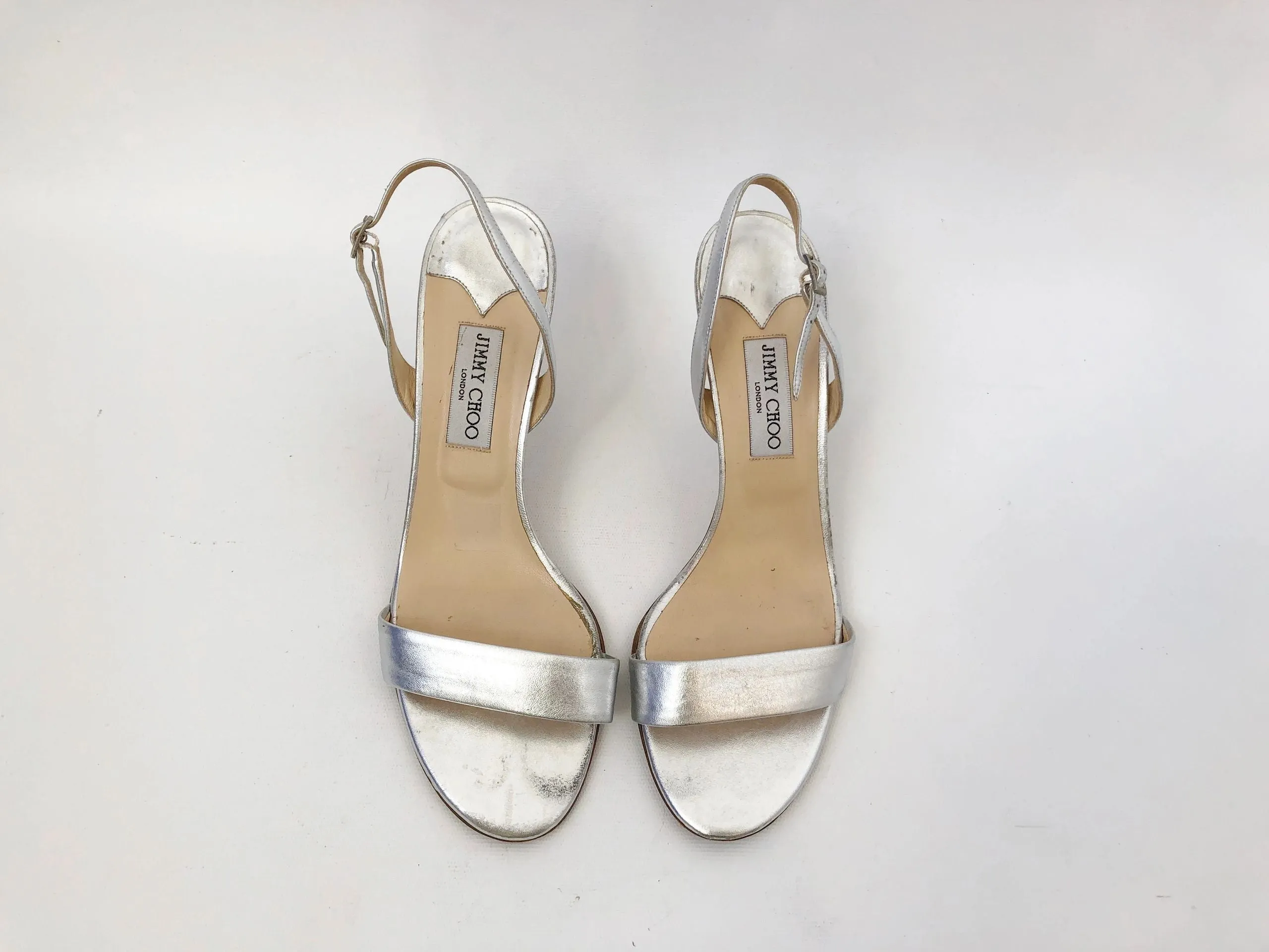 Jimmy Choo Silver Sandal Size 42 It (12 Us)