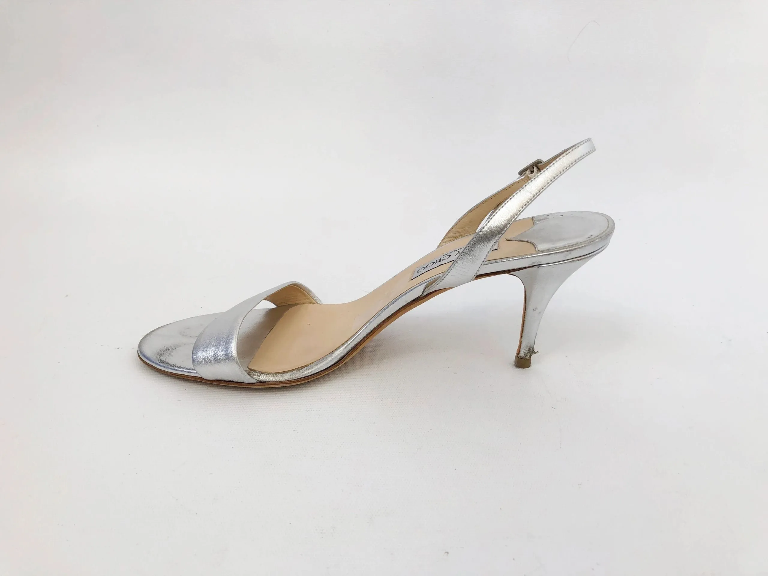 Jimmy Choo Silver Sandal Size 42 It (12 Us)