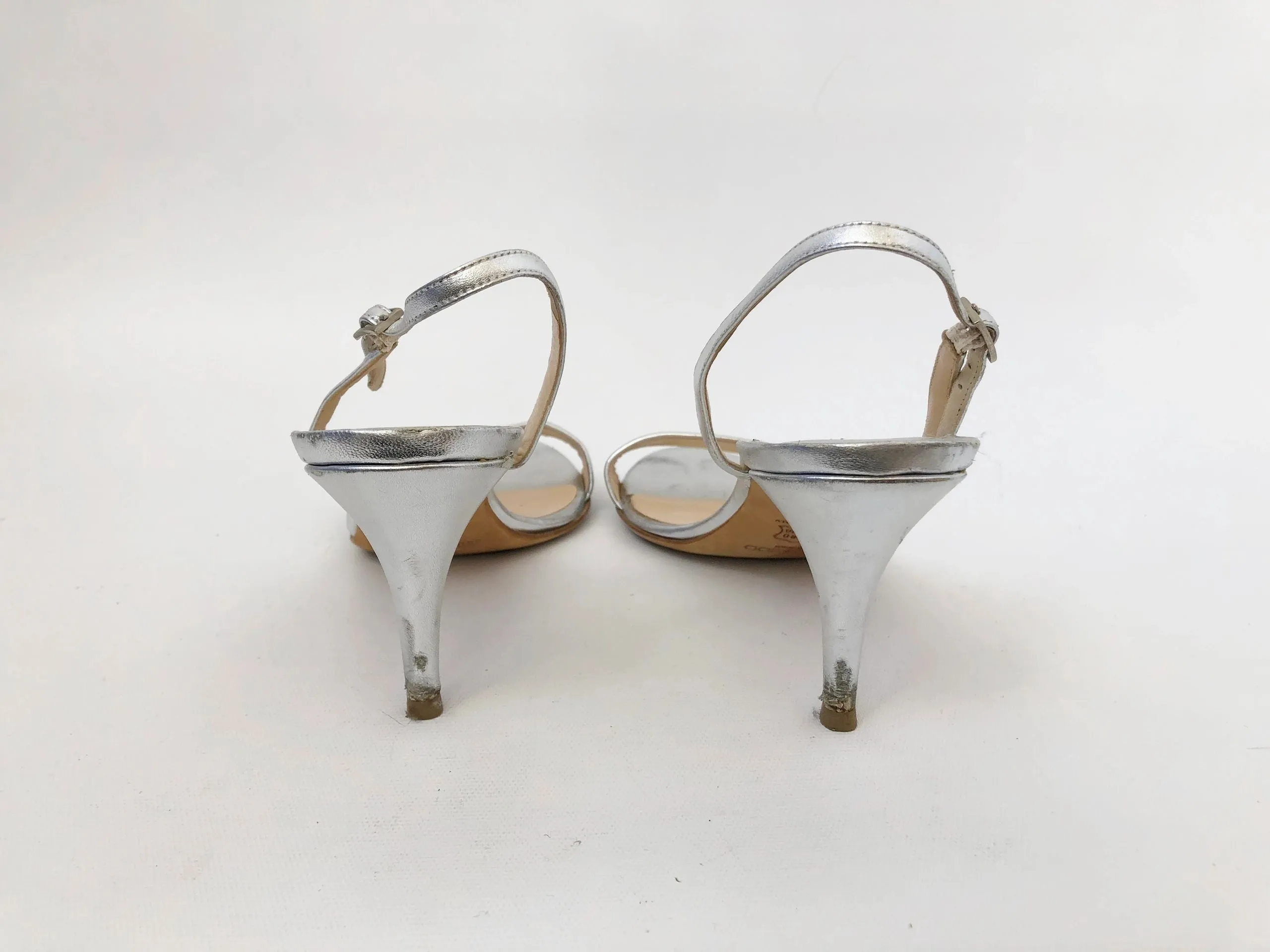 Jimmy Choo Silver Sandal Size 42 It (12 Us)