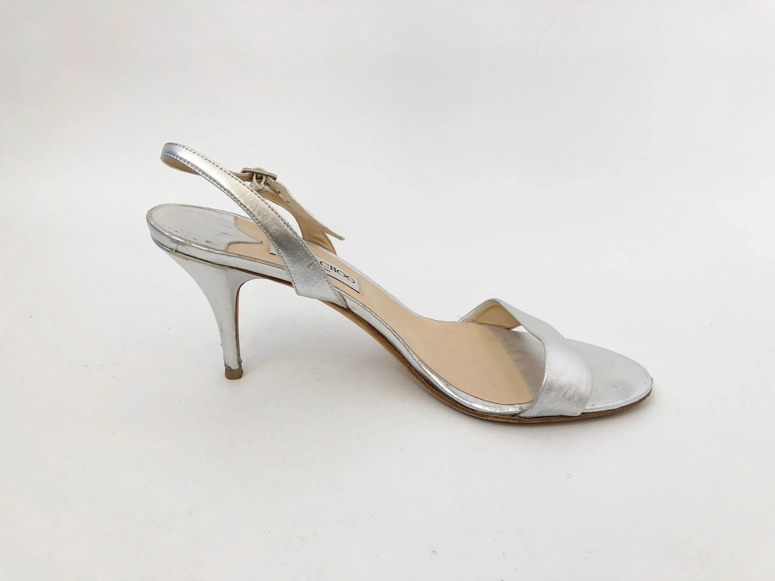 Jimmy Choo Silver Sandal Size 42 It (12 Us)