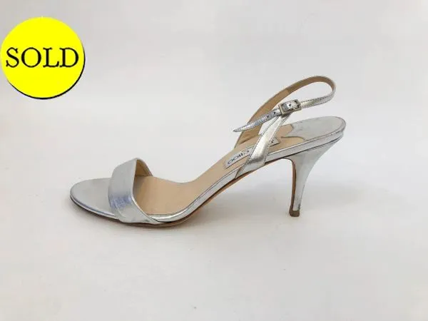 Jimmy Choo Silver Sandal Size 42 It (12 Us)