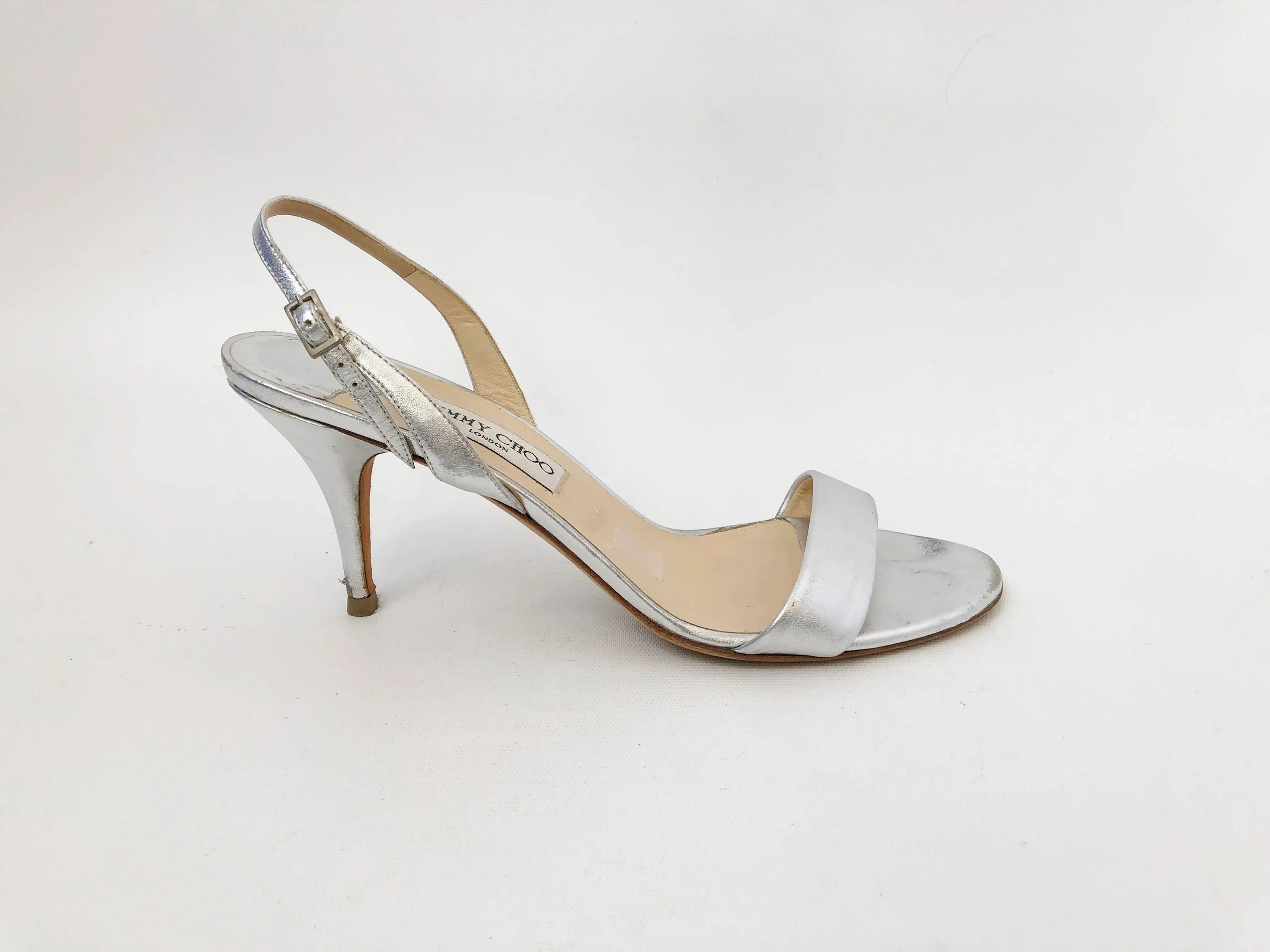 Jimmy Choo Silver Sandal Size 42 It (12 Us)