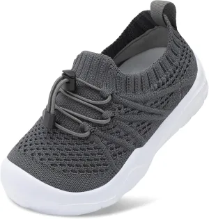JOINFREE Toddler Shoes Boys Girls Wide Barefoot Shoes Slip On Sneakers for Toddler Kids Breathable Walking Shoes Lightweight Outdoor Tennis Shoes