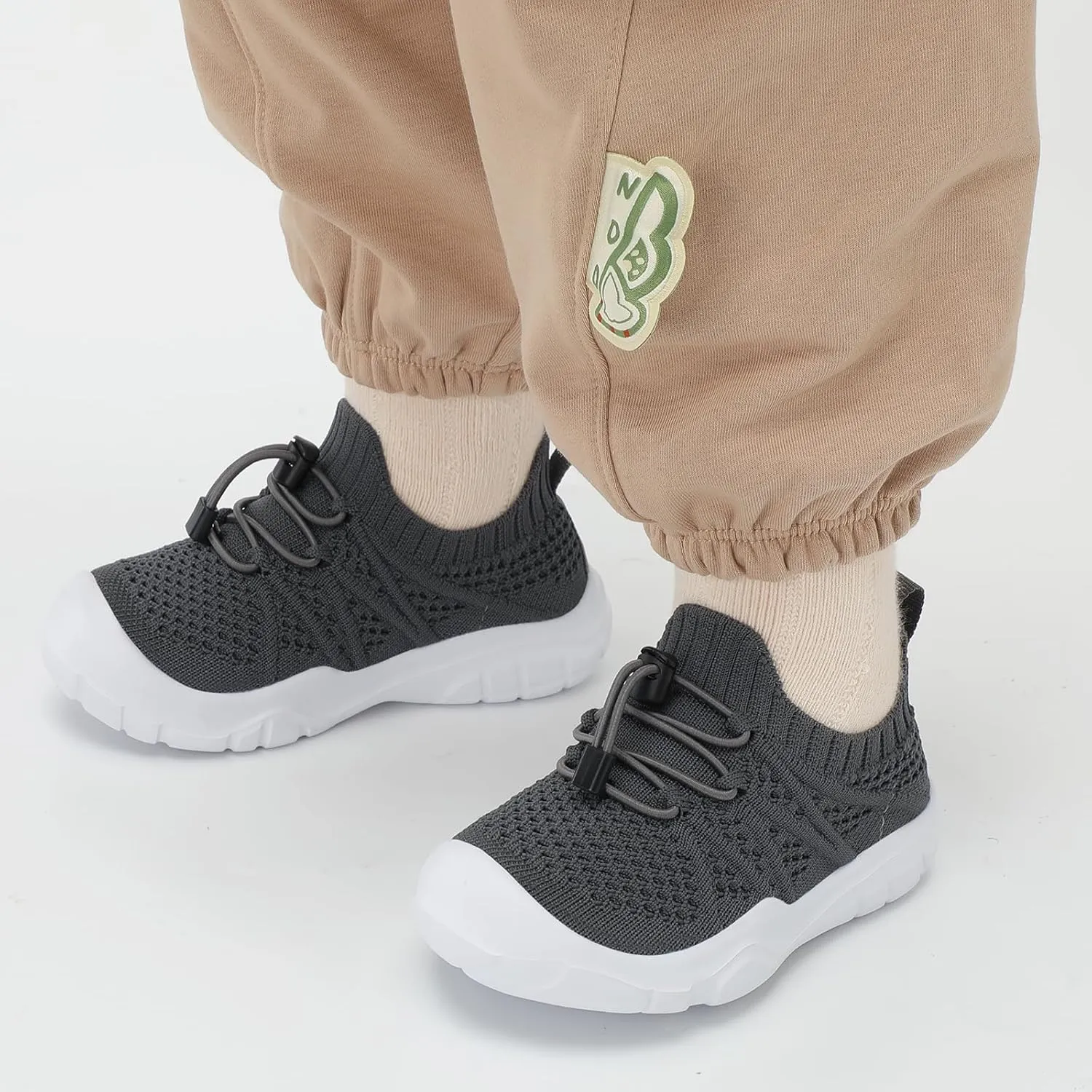 JOINFREE Toddler Shoes Boys Girls Wide Barefoot Shoes Slip On Sneakers for Toddler Kids Breathable Walking Shoes Lightweight Outdoor Tennis Shoes