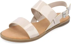 Journee Womens and Lavine Multi Strap Flat Sandals