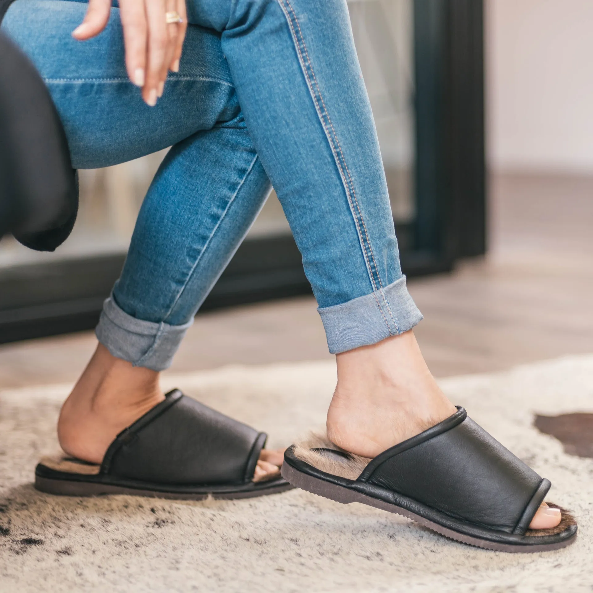 Karmine Toeless Slide (Eucalyptus)