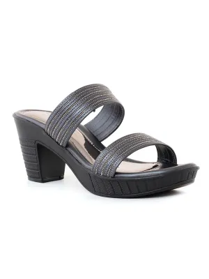 Khadim Cleo High Heel Block Mule Slip On Sandal for Women