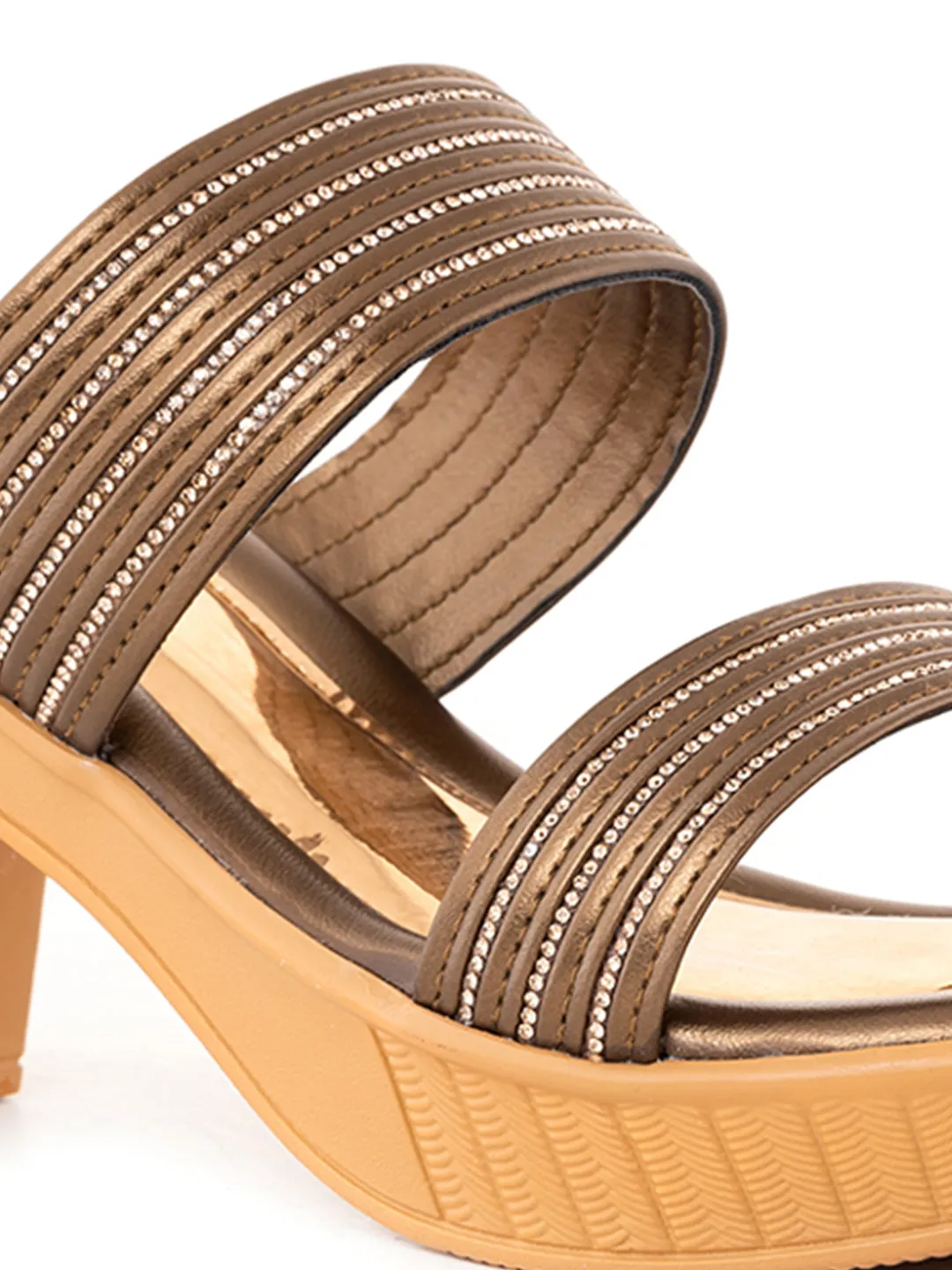 Khadim Cleo High Heel Block Mule Slip On Sandal for Women