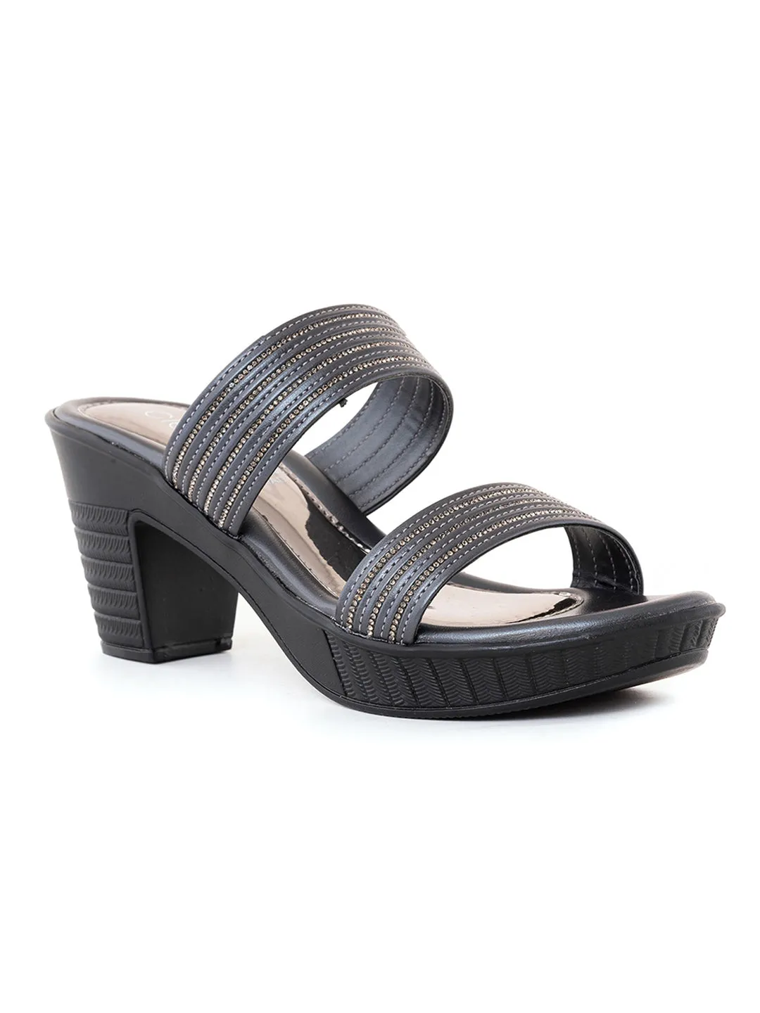 Khadim Cleo High Heel Block Mule Slip On Sandal for Women