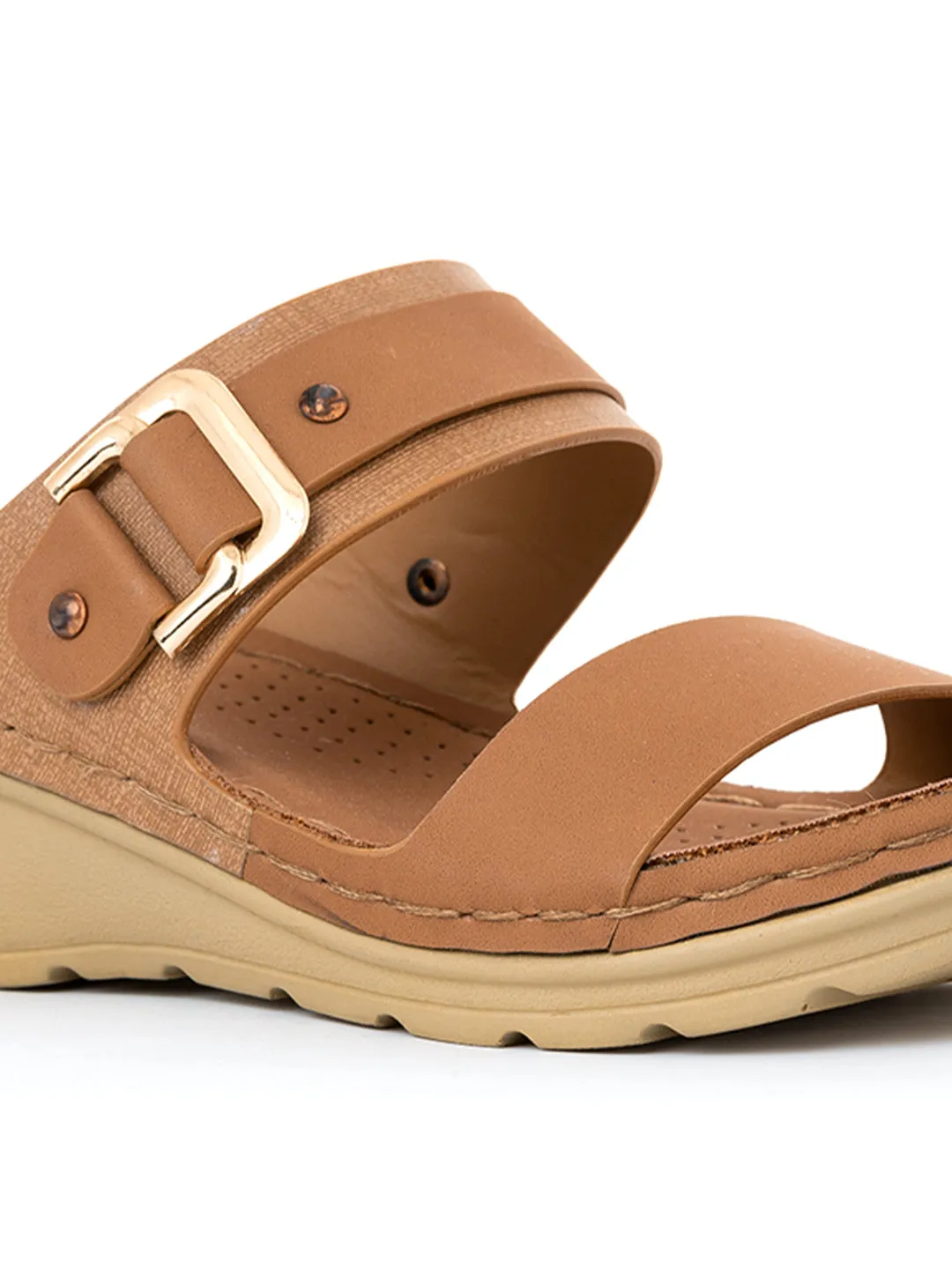 Khadim Sharon Wedge Heel Mule Slip On Sandal for Women