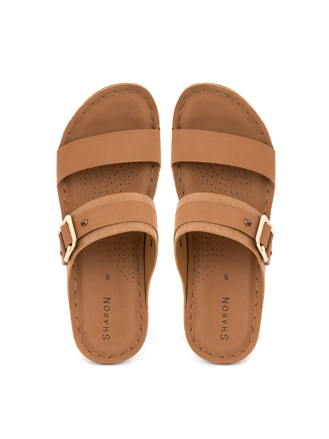 Khadim Sharon Wedge Heel Mule Slip On Sandal for Women