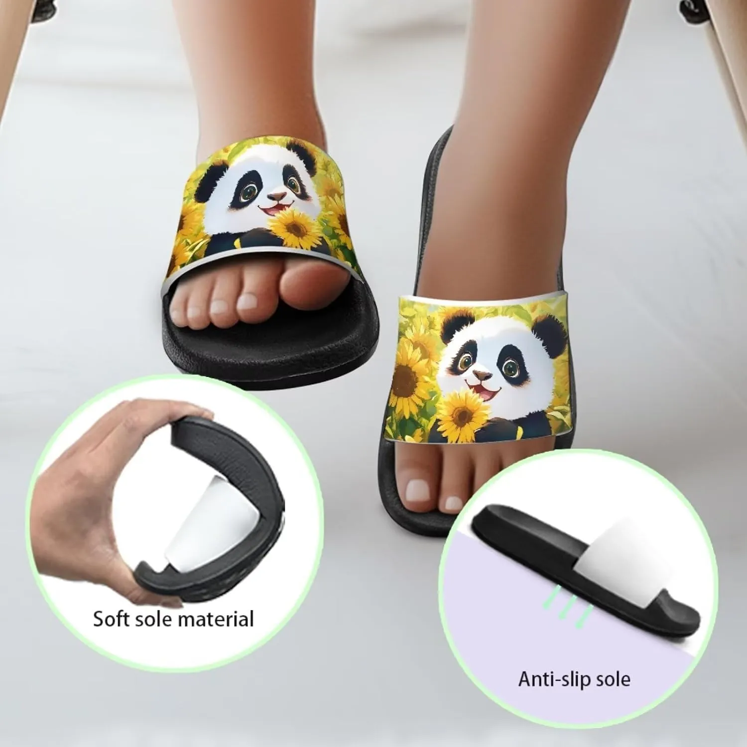 Kids Slide Sandals Footbed Sandal Comfort Toddler Slip On Summer Slippers for Beach Pool Little Big Kid