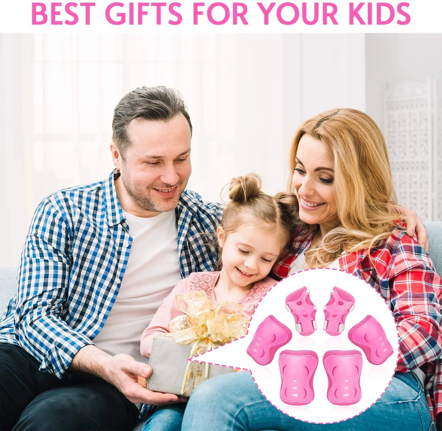 Kids/Youth Knee Pads Elbow Pad Wrist Guards Protective Gear Set, for Child Roller Skates, Cycling Bike, Skateboard, Inline Skatings, Scooter Riding, BMX Bike, and Other Outdoor Sports Activities