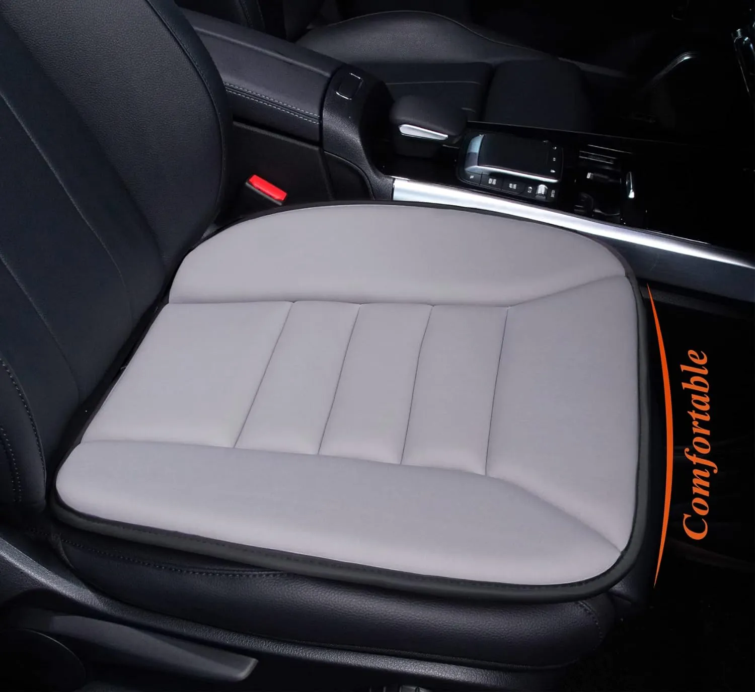 kingphenix Car Seat Cushion with 1.2inch Comfort Memory Foam, Seat Cushion for Car and Office Chair (Gray)
