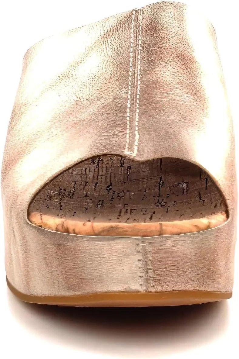 KORK-EASE Yazmin Women's Leather Slide Sandals
