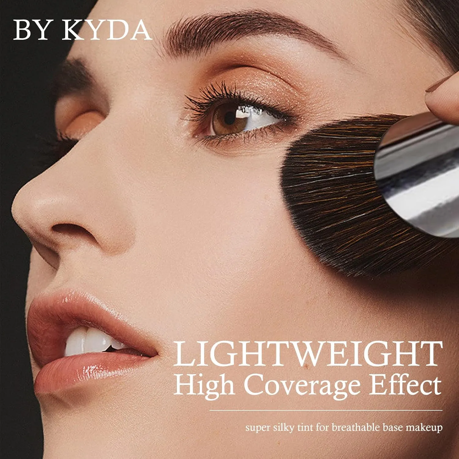 KYDA AirBrush Foundation Spray, Silky Foundation Mist Makeup, Flawless Coverage for Smooth Creamy Nude Finish, Breathable Blendable Lasting Formula-#125 Nude Beige