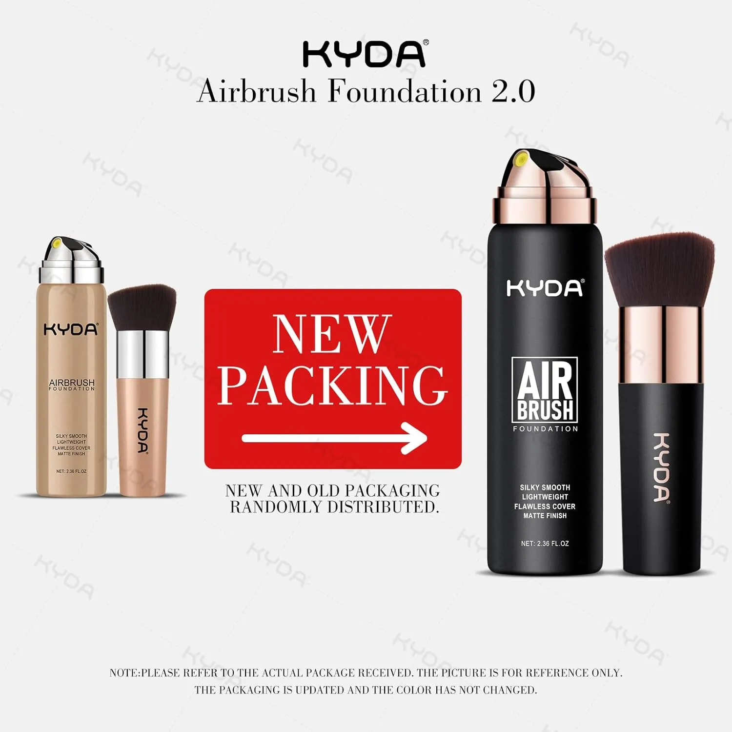 KYDA AirBrush Foundation Spray, Silky Foundation Mist Makeup, Flawless Coverage for Smooth Creamy Nude Finish, Breathable Blendable Lasting Formula-#125 Nude Beige
