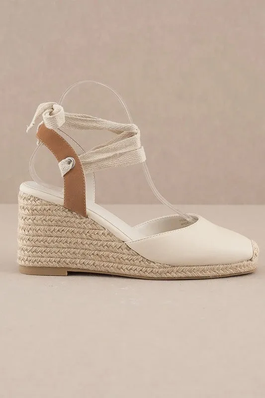 Lace Up Wedge Sandals