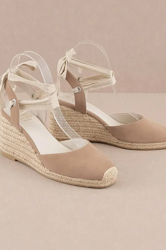 Lace Up Wedge Sandals