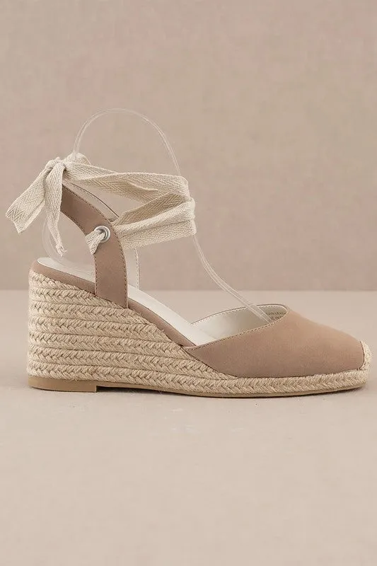 Lace Up Wedge Sandals