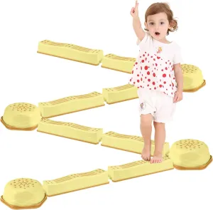 LadyRosian Balance Beam Stepping Stones Kit Balance Beam for Kids Indoor or Outdoor Play Toddler Stepping Stones Sensory Toys for Toddlers 12 Pack