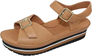 L'Amour des Pieds Women's Vardant in Lioness Lamba Leather - size 8 M