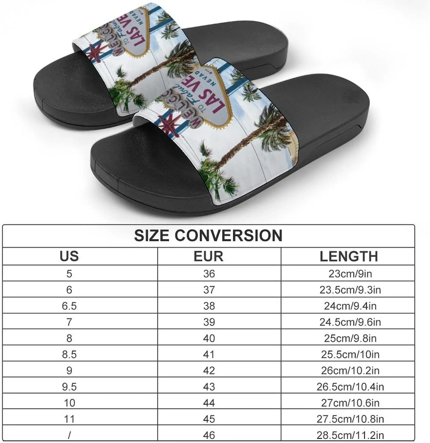 Las Vegas Unisex Non-Slip Home Slippers Open-toe Outdoor Indoor Slide Shoes Shower Sandals