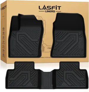 LASFIT Floor Mats for Nissan Kicks 2025, Custom Fit All Weather Protection TPE Easy Clean No-Curling Durable Floor Liners for 2025 Kicks S/SV/SR 1st & 2nd Row Car Mats, Black