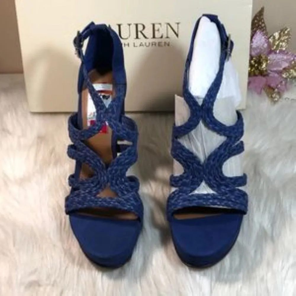 Lauren by Ralph Lauren Aleena Platform Sandals 10B