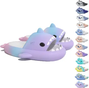 LELEBEAR Sharklas Originales Kids, Sharky Chanclas,Kids Shark Slides,Summer Cloud Shark Slippers Non-Slip Open Toe Sandals