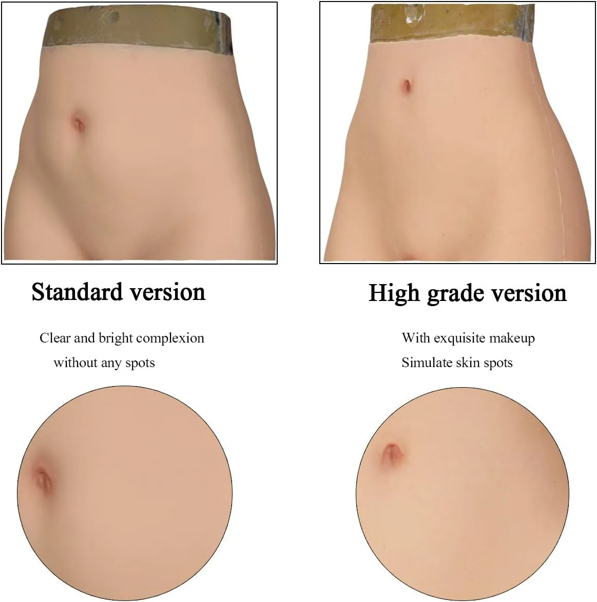 Liifun Crossdressing Silicone Pants Realistic Fake Vagina Underwear Hip Enhancer Trousers for Cosplay Transgender