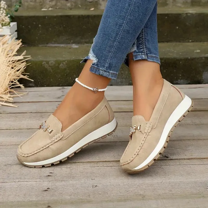 Livia | Leder Loafer mit Eleganter Schleifenverzierung für Damen