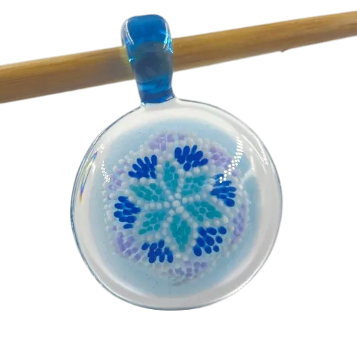 Livin_Glass - Geometric Dot Implosion Pendant