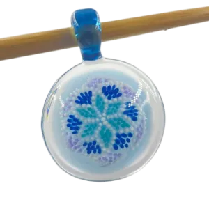Livin_Glass - Geometric Dot Implosion Pendant