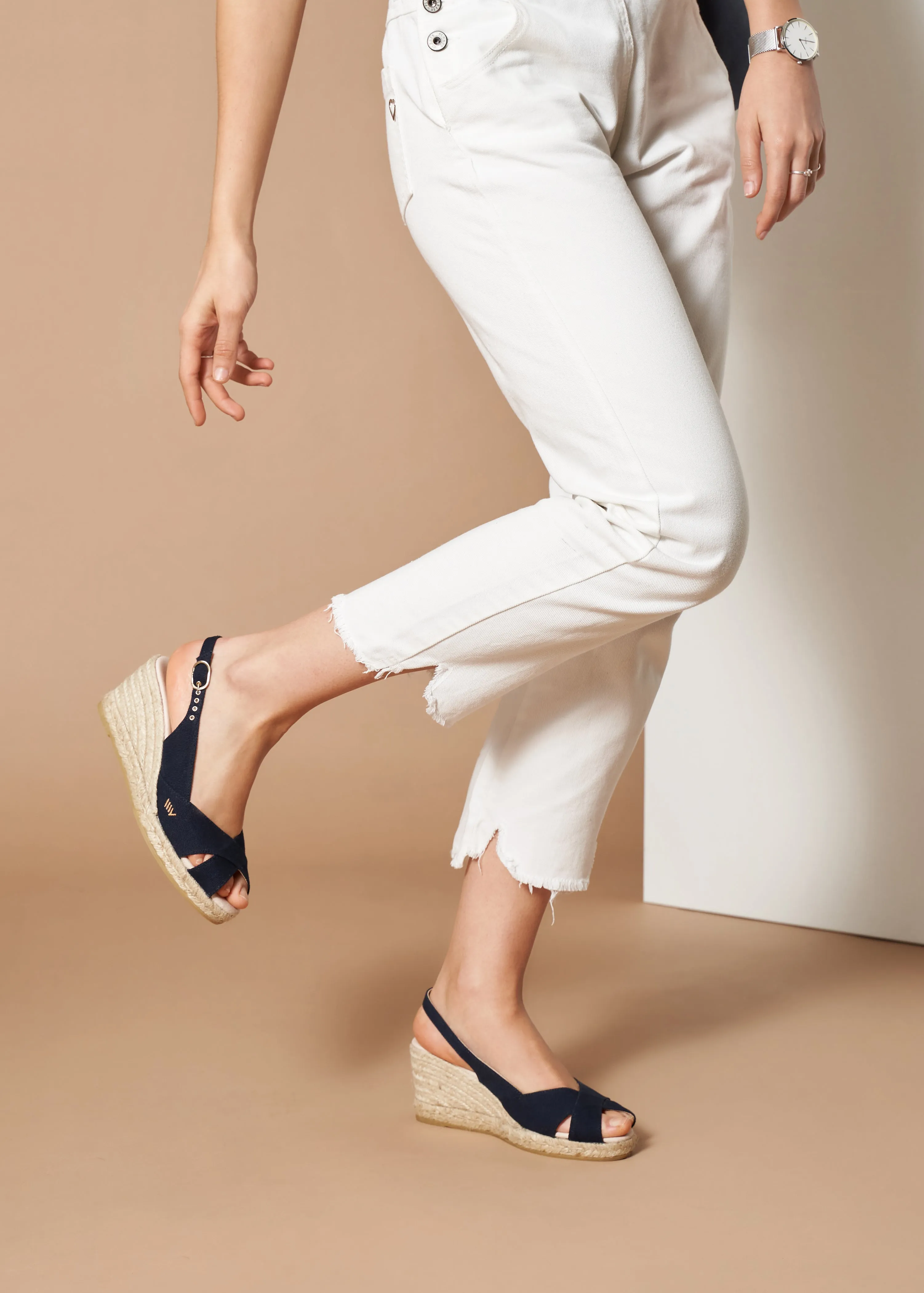 Llansa Canvas Espadrille Sandal Wedges by Viscata