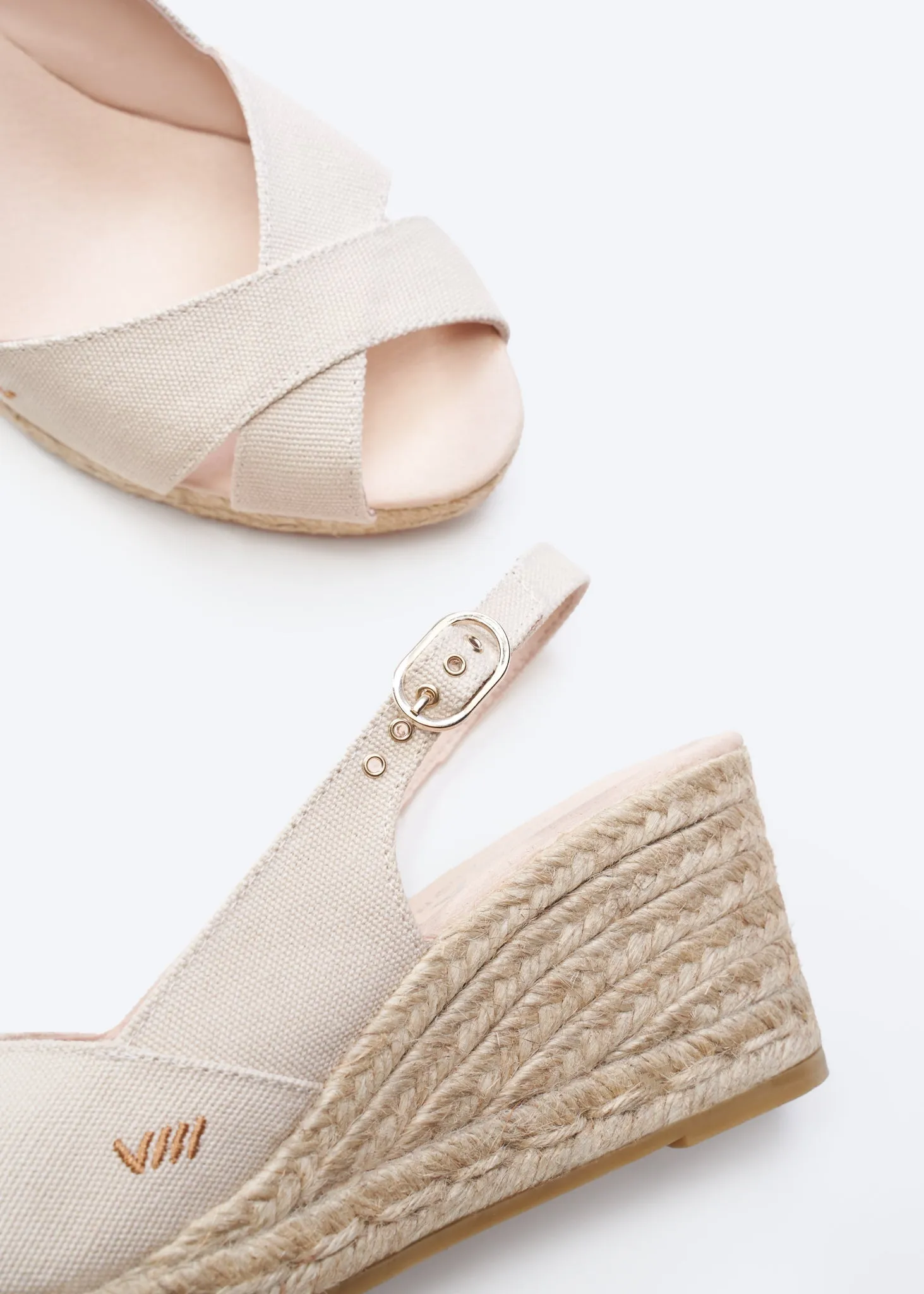 Llansa Canvas Espadrille Sandal Wedges by Viscata