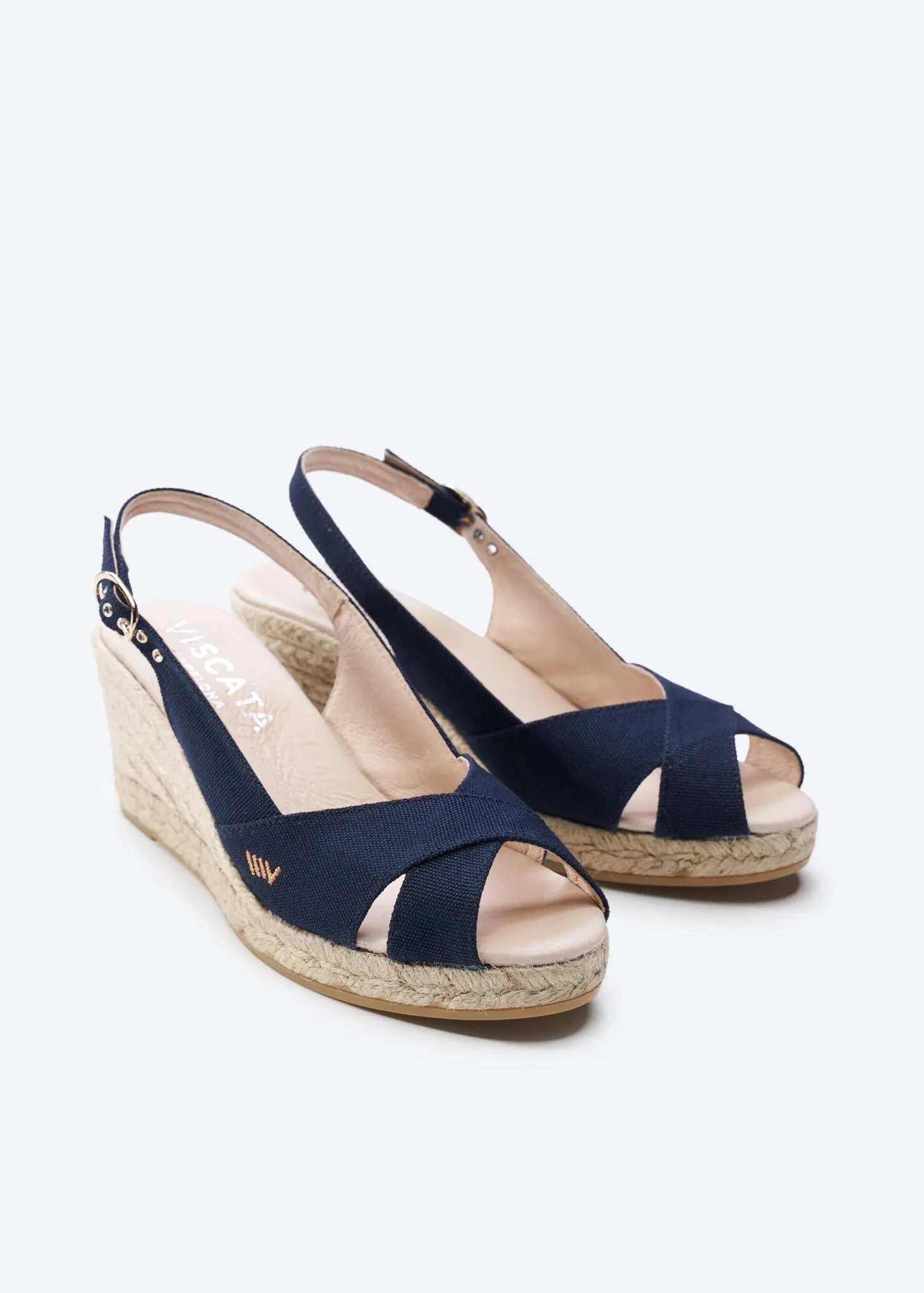 Llansa Canvas Espadrille Sandal Wedges by Viscata