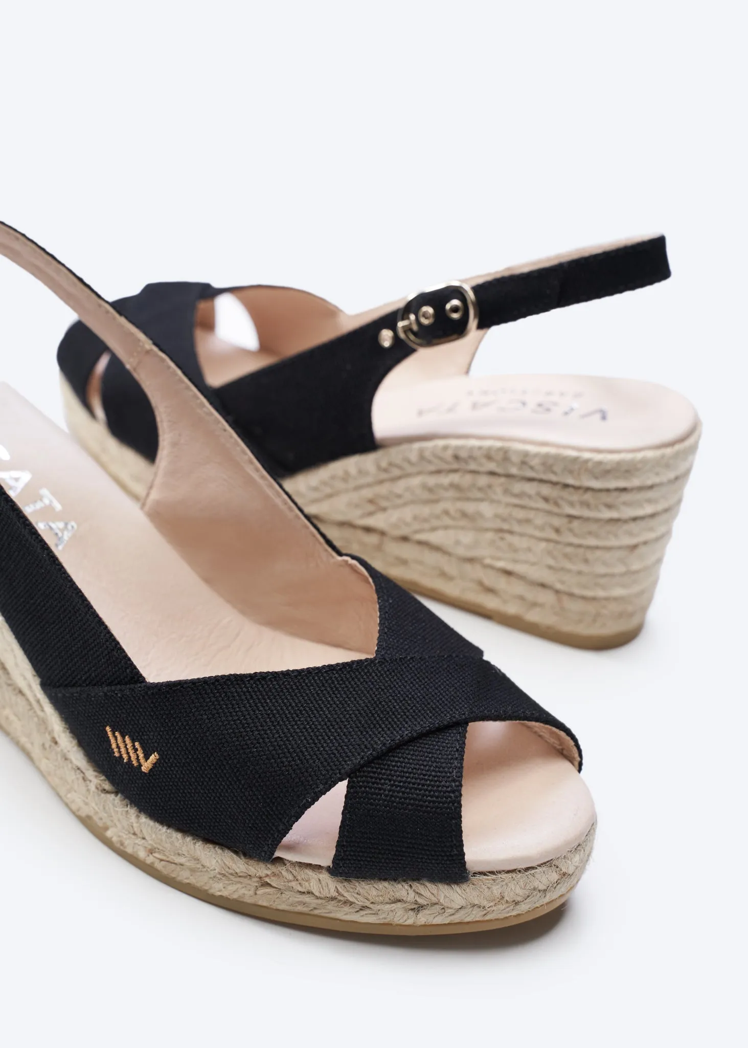 Llansa Canvas Espadrille Sandal Wedges by Viscata